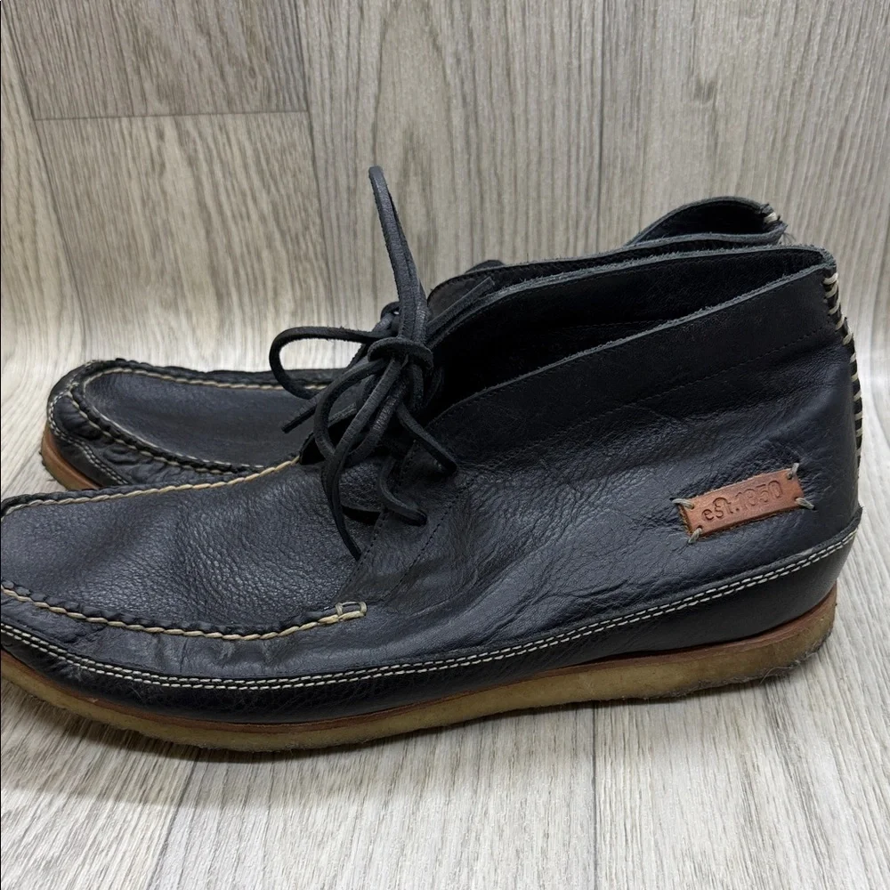 Johnston & And Murphy Black Leather Chukka Ankle Boots